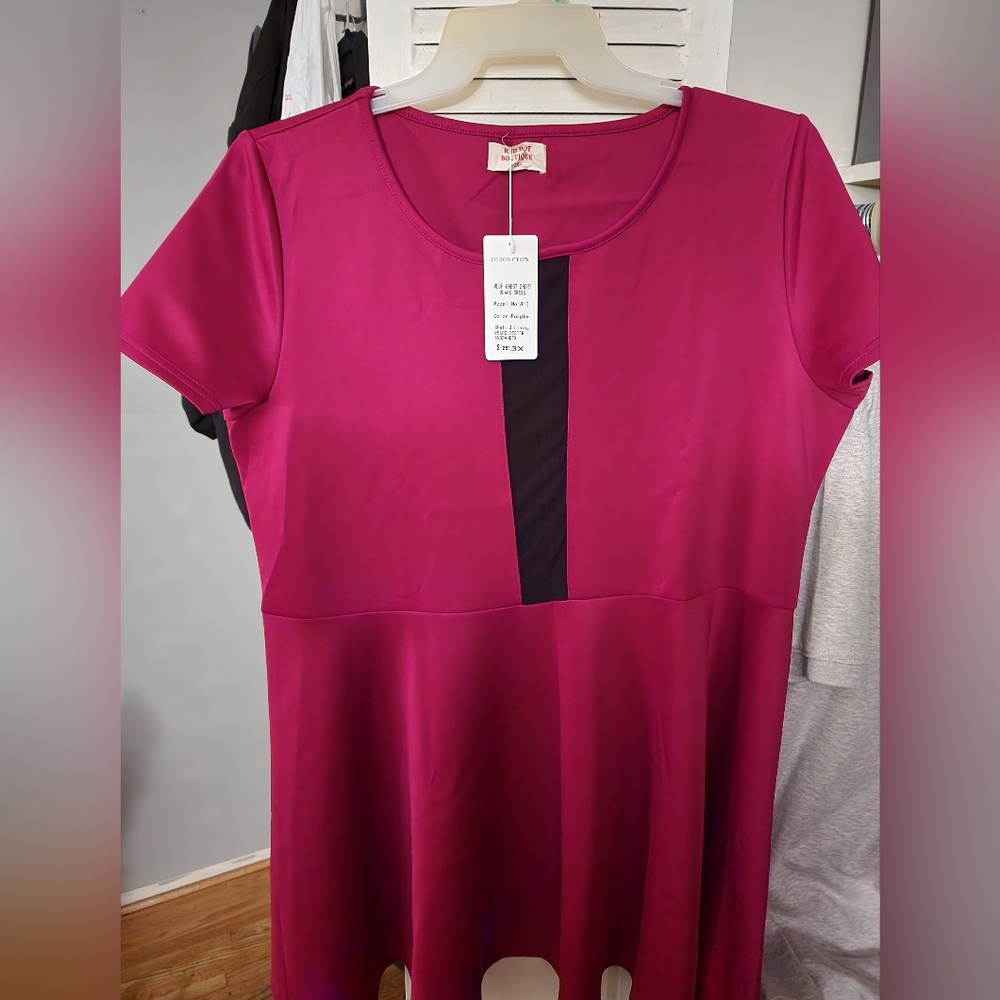 Mesh Panel Mini Dress